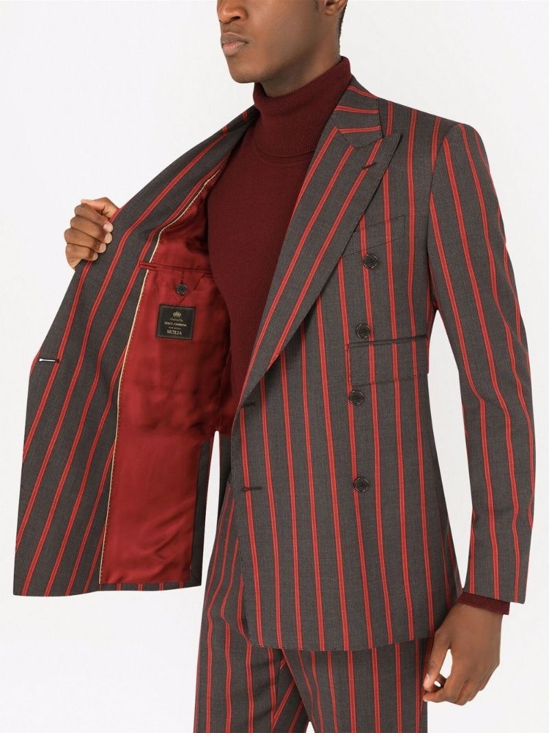 Double-breasted Pinstripe Wool suit - 5
