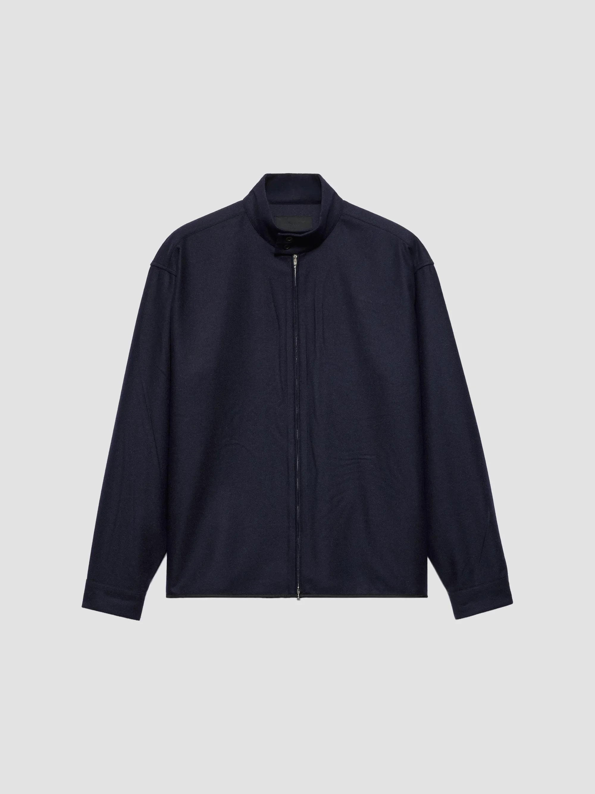 Men's Wool and Cashmere Shirt - Blue - 1