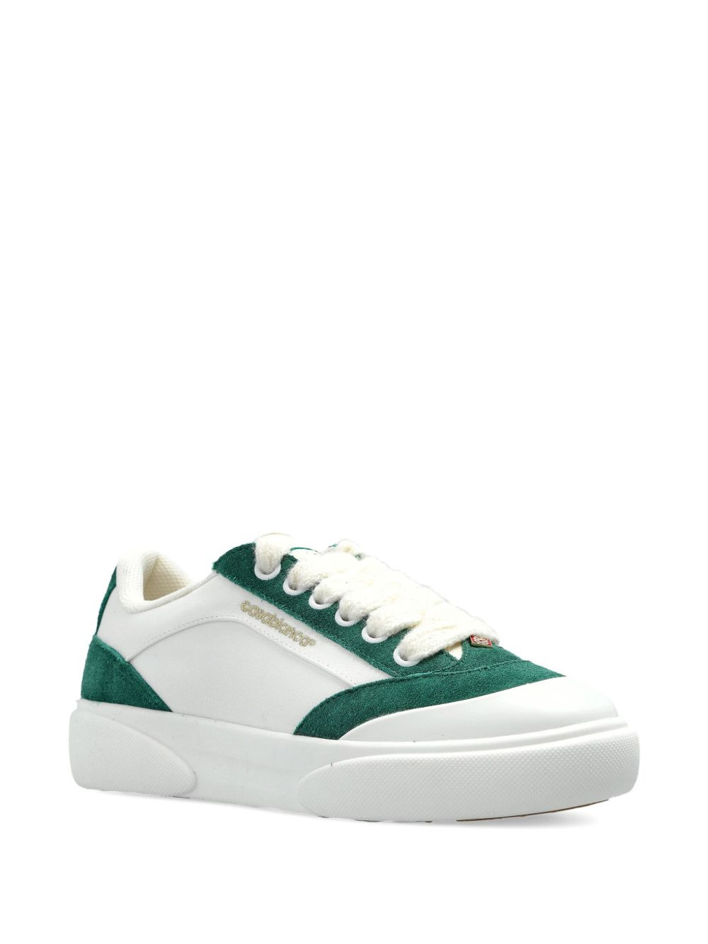 suede leather panelled sneakers - 4