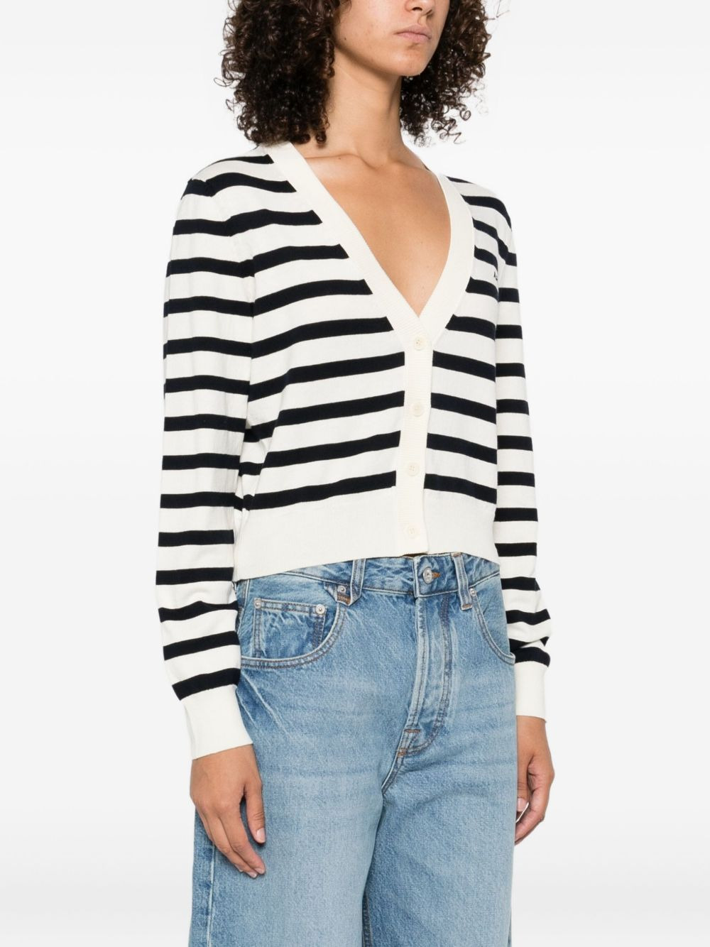 Gaëlle striped button cardigan - 3