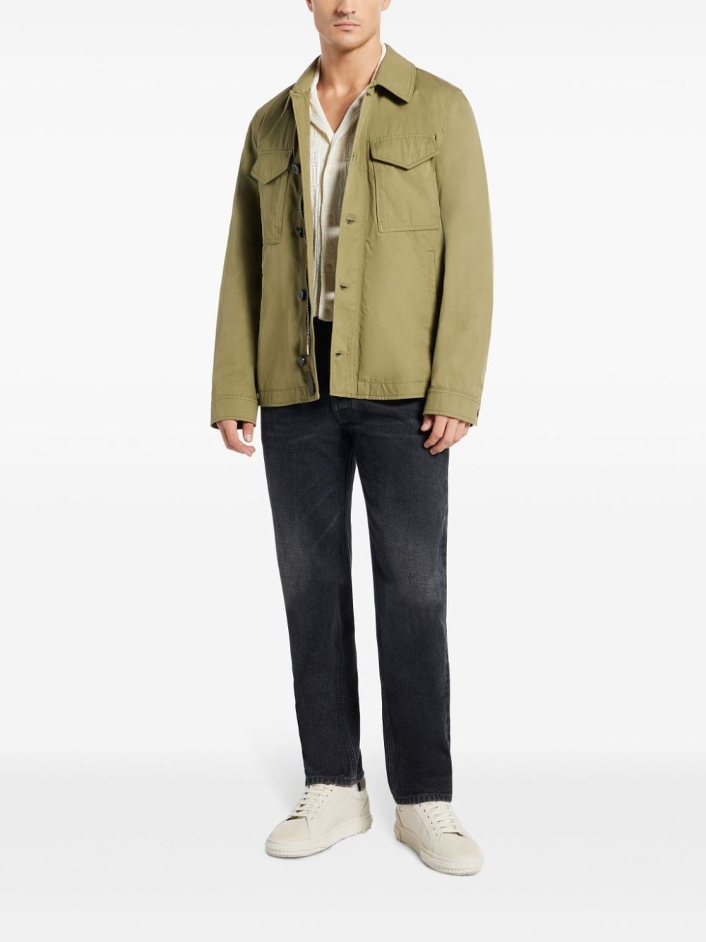 patch pockets shirt-jacket - 2