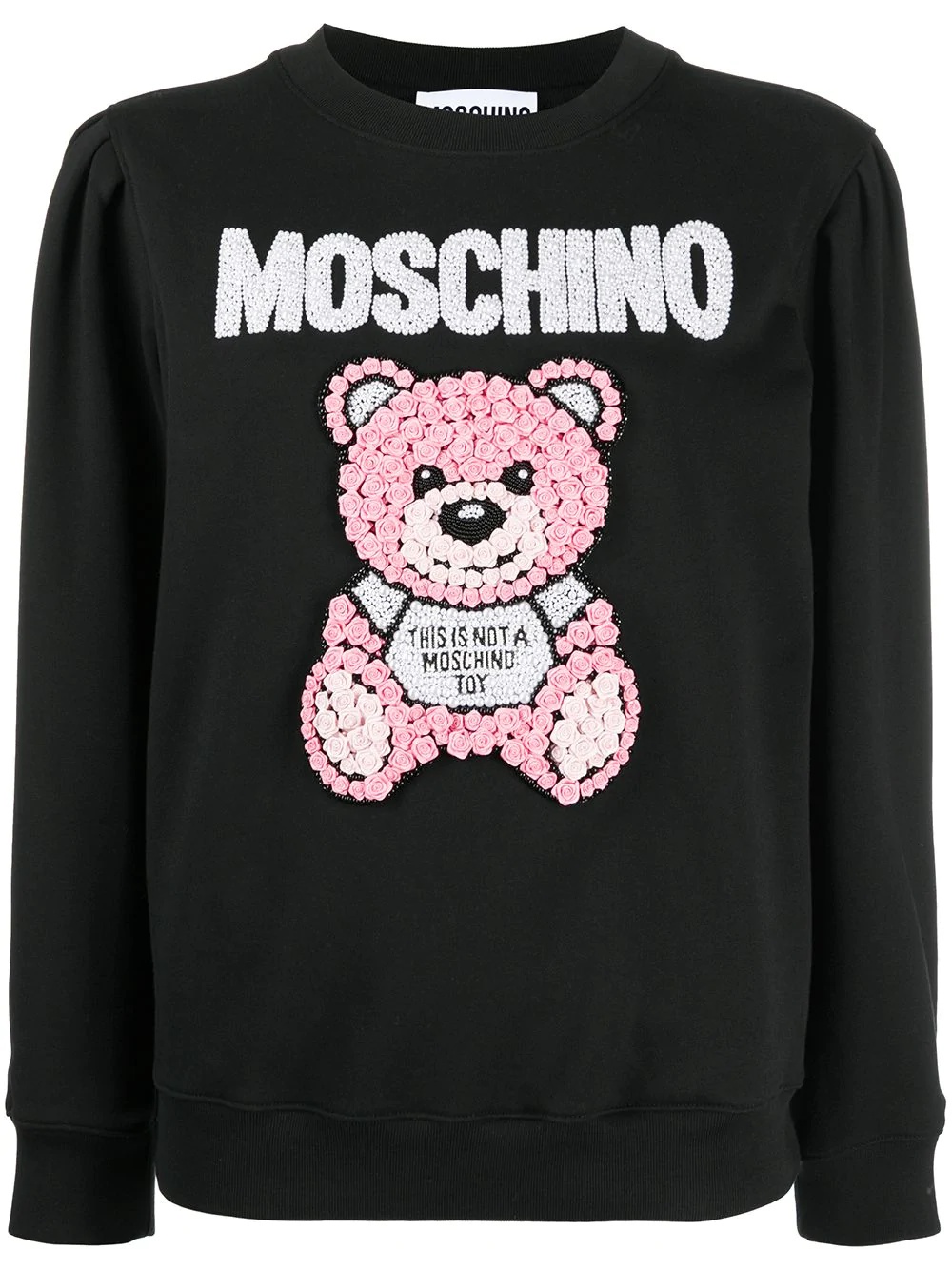 Teddy Bear embroidery sweatshirt - 1