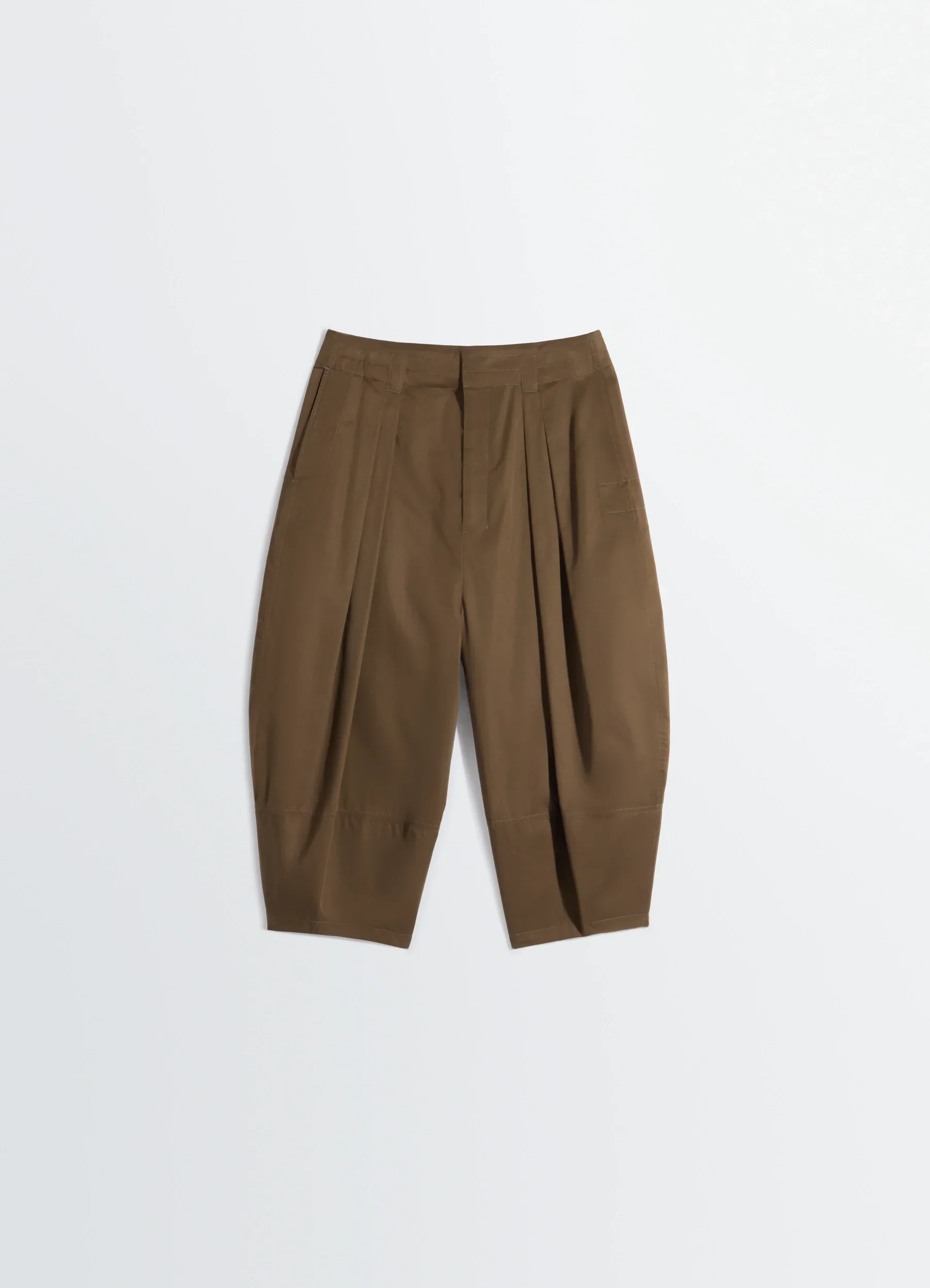 VOLUME BERMUDAS IN LIGHT COTTON SATIN - 1