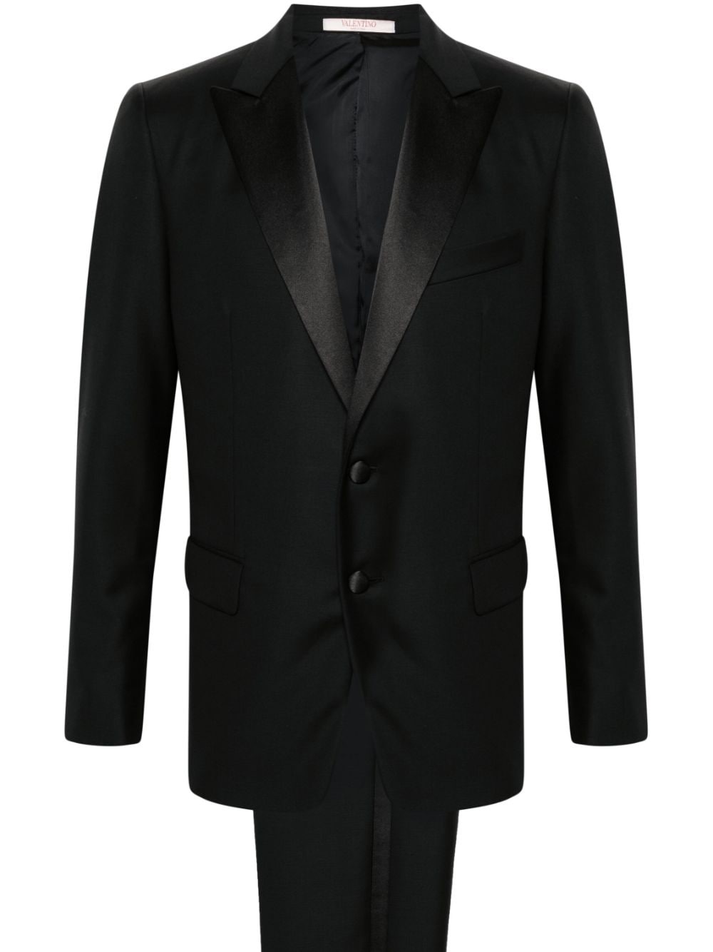 single-breasted wool suit - 1