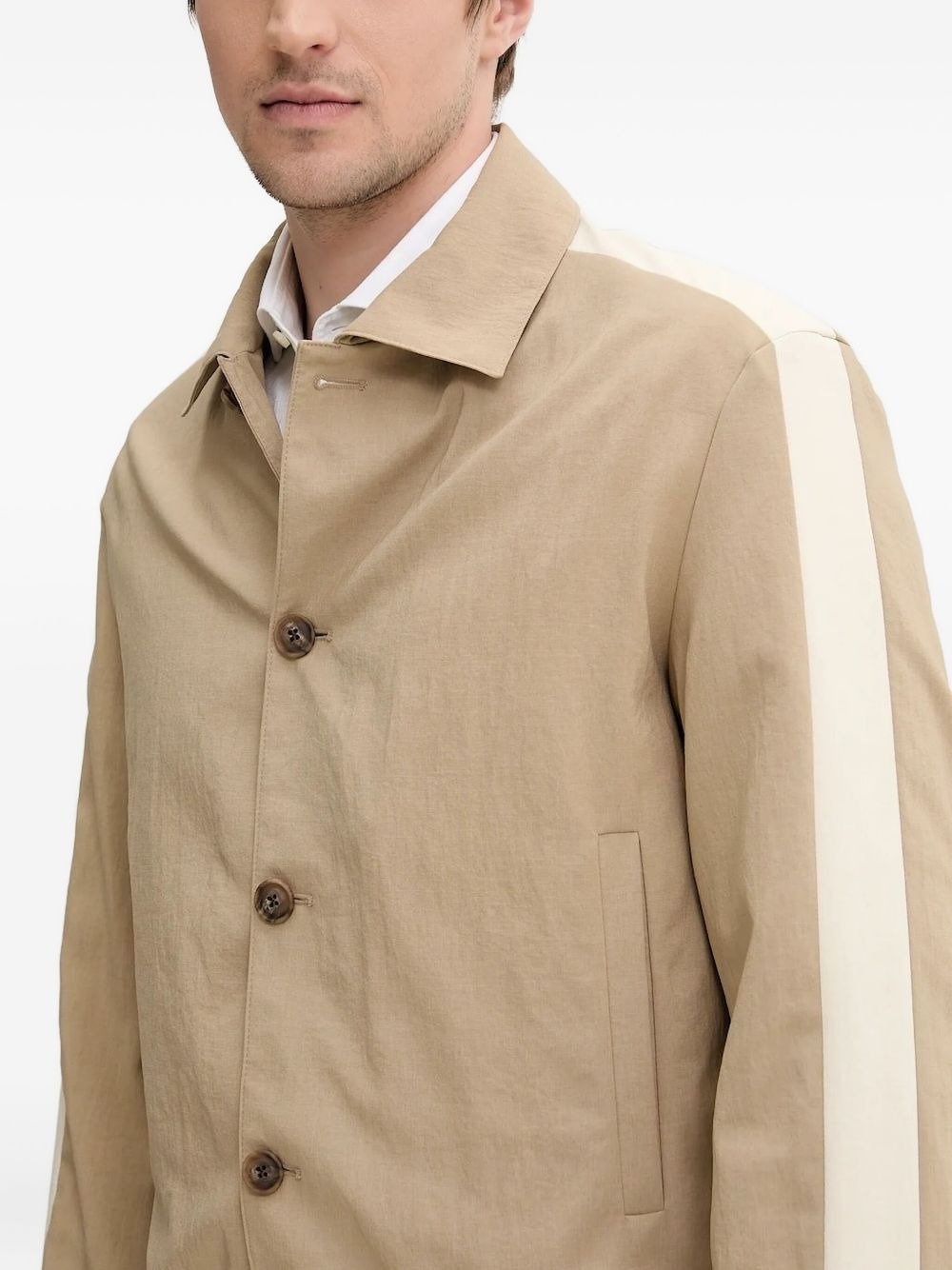 panelled buttoned jacket - 3