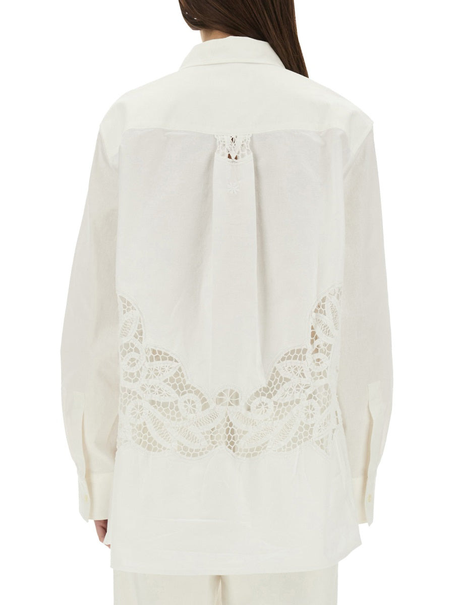 Marine Serre Women Upcycled Linen Shirt - 3
