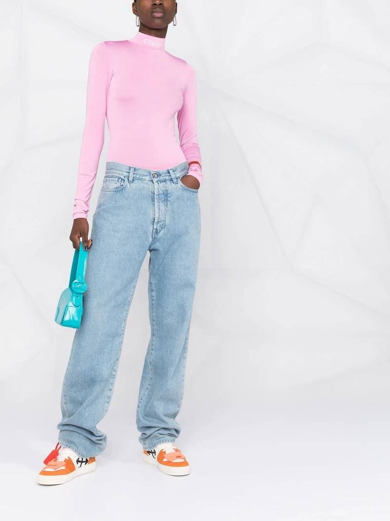 Heron Preston logo-patch long-sleeve top outlook