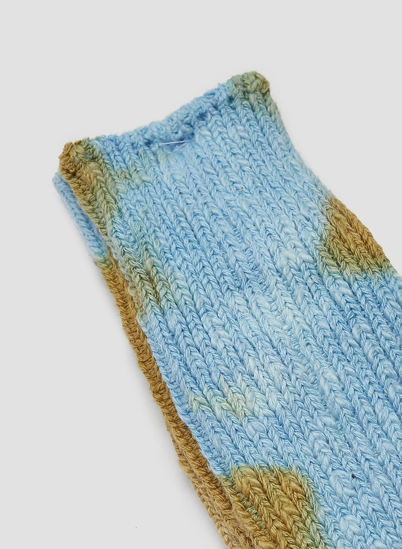 Nigel Cabourn Anonymous Ism L/G Organic Crew Sock in Gold/Blue outlook