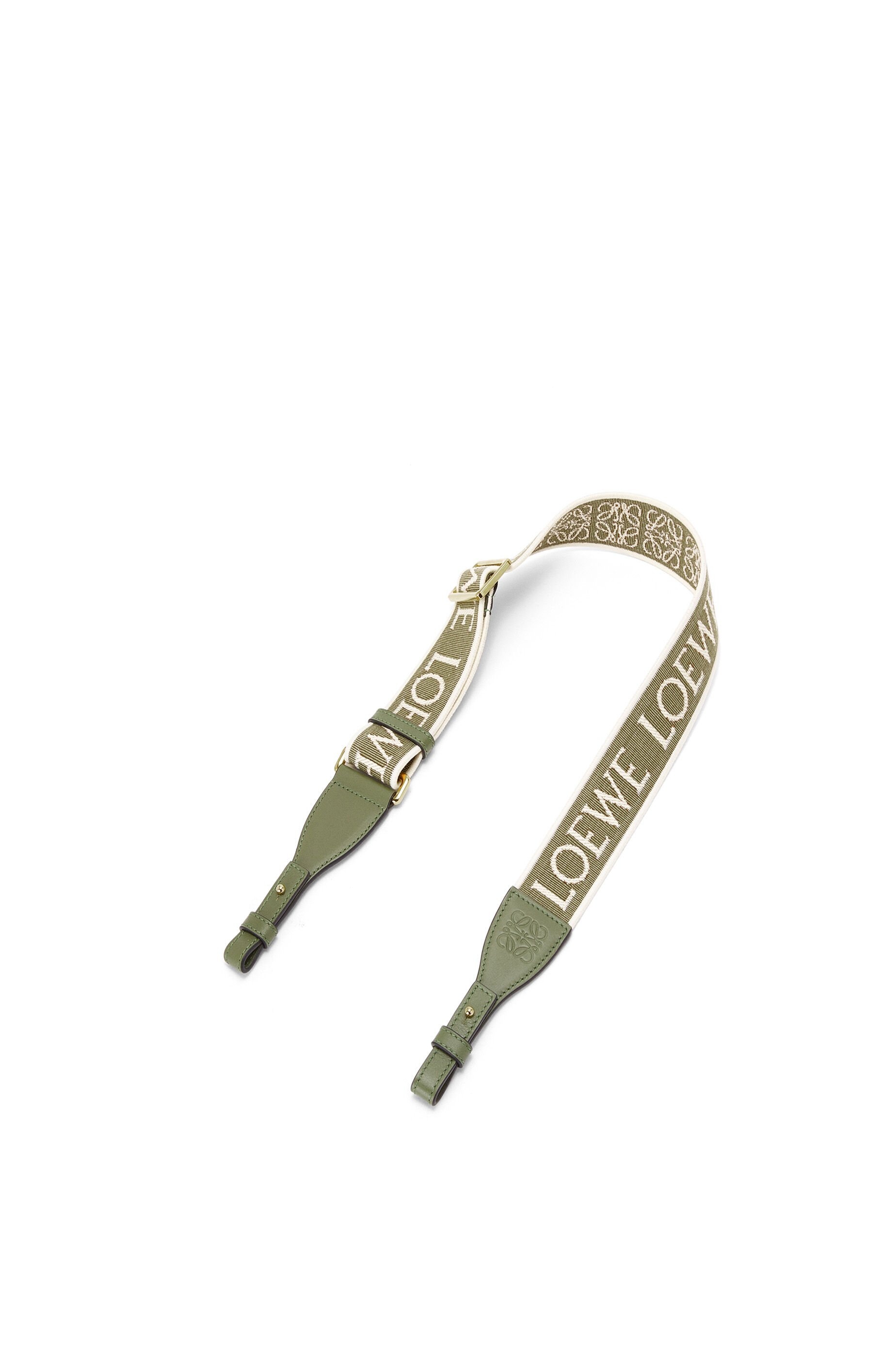 Anagram loop strap in jacquard and calfskin - 1
