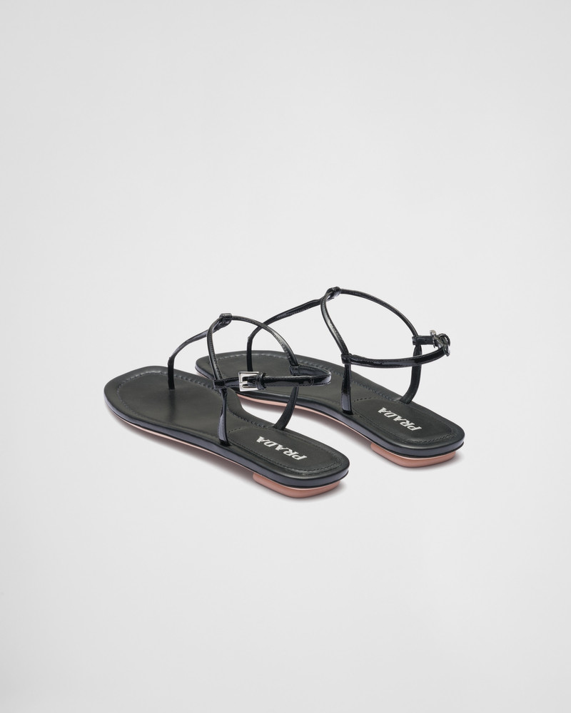Patent leather thong sandals 5