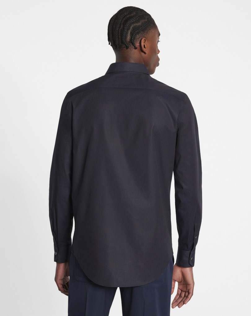 SHIRT WITH GROSGRAIN DETAILS - 5