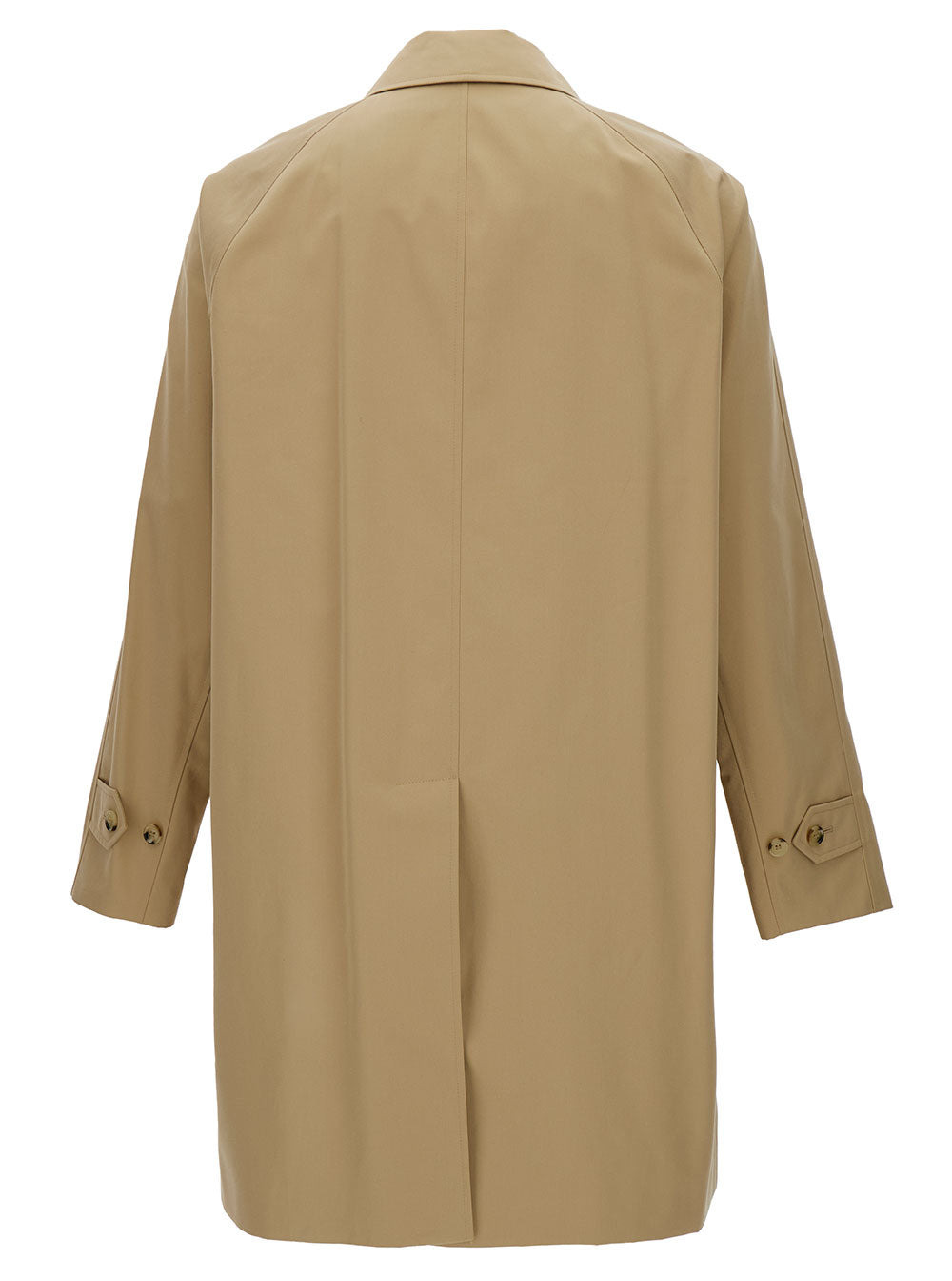 Burberry Men Beige Single-Breasted Coat With One Single Button In Cotton Man - 2