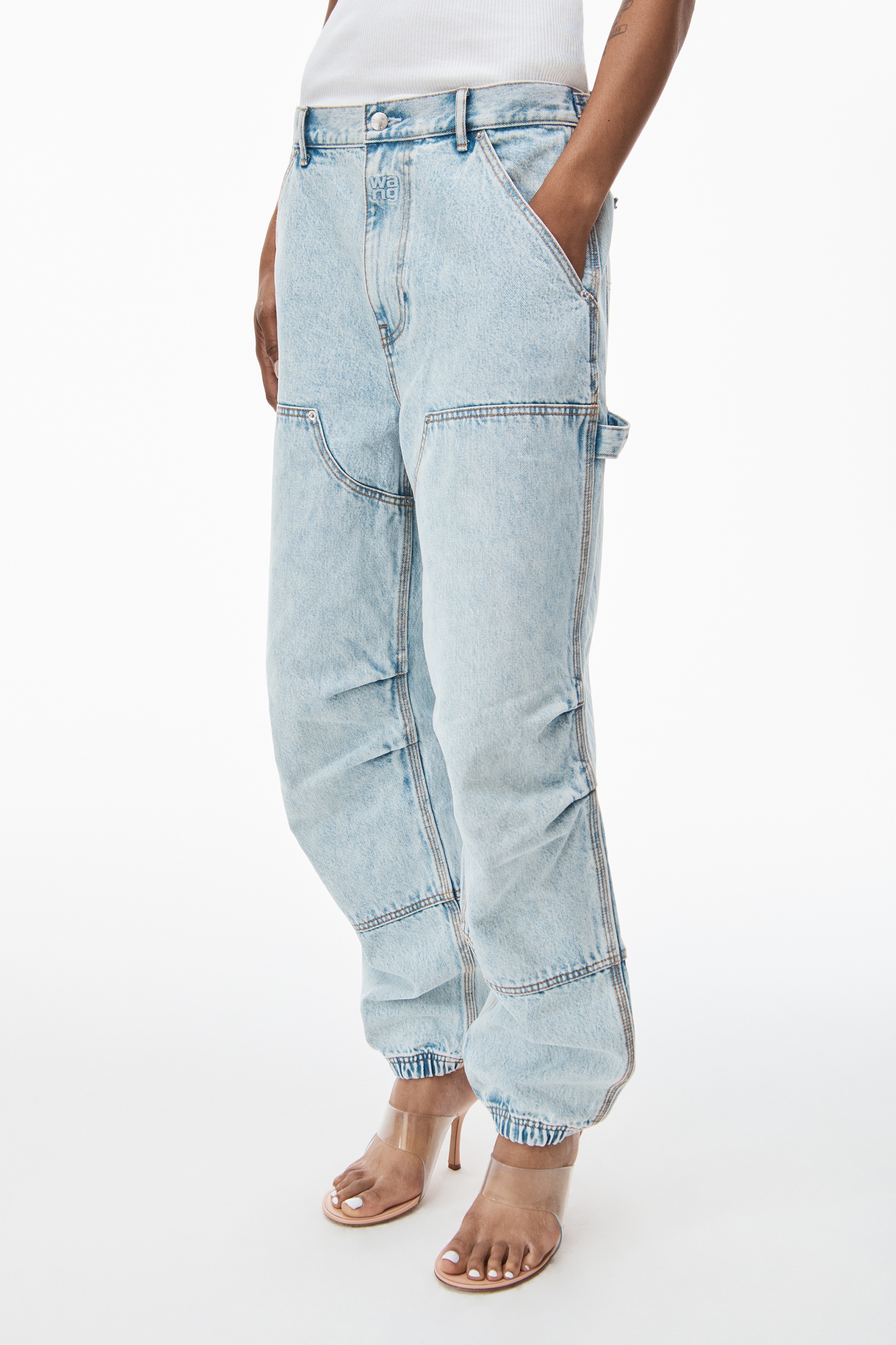 DOUBLE FRONT CARPENTER PANT IN DENIM - 3