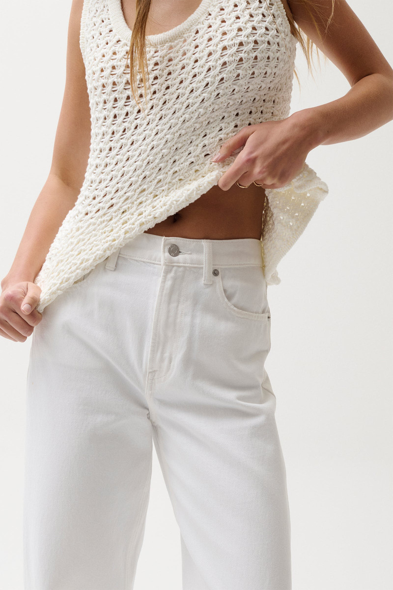 WES HIGH RISE BARREL JEAN - VIVID WHITE 7