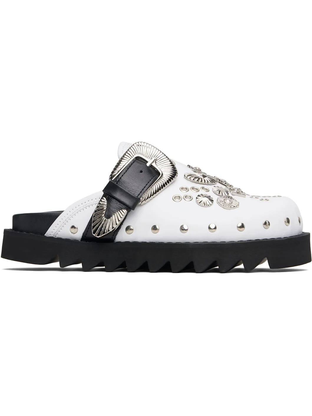 금속 eyelet mules - 1