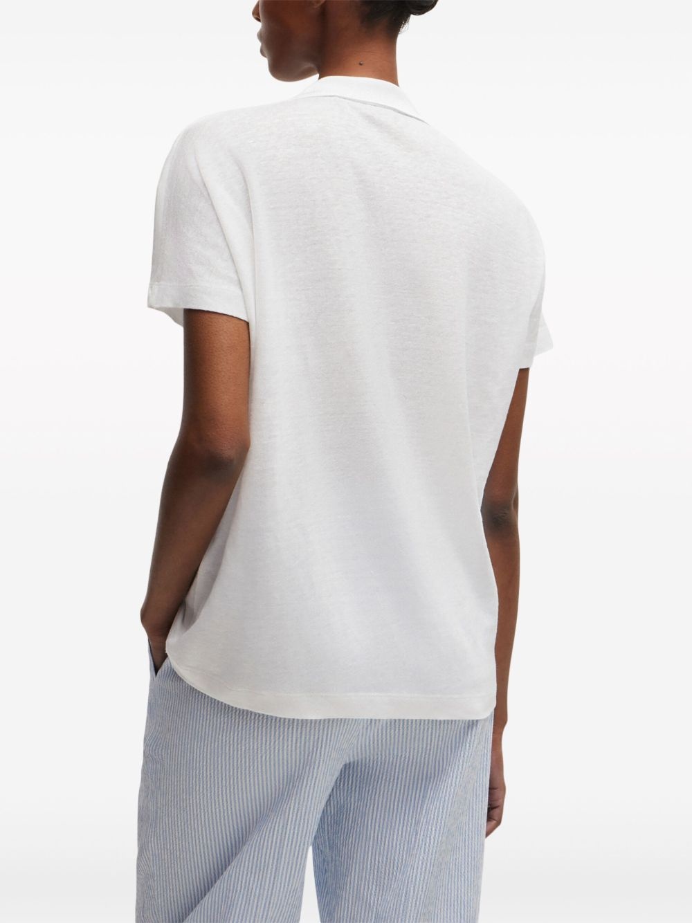 V-neck polo top - 5