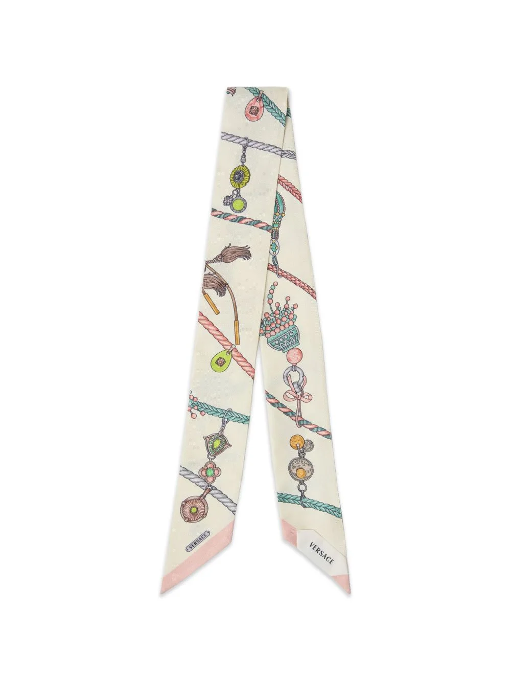 printed silk twill ribbon - 1