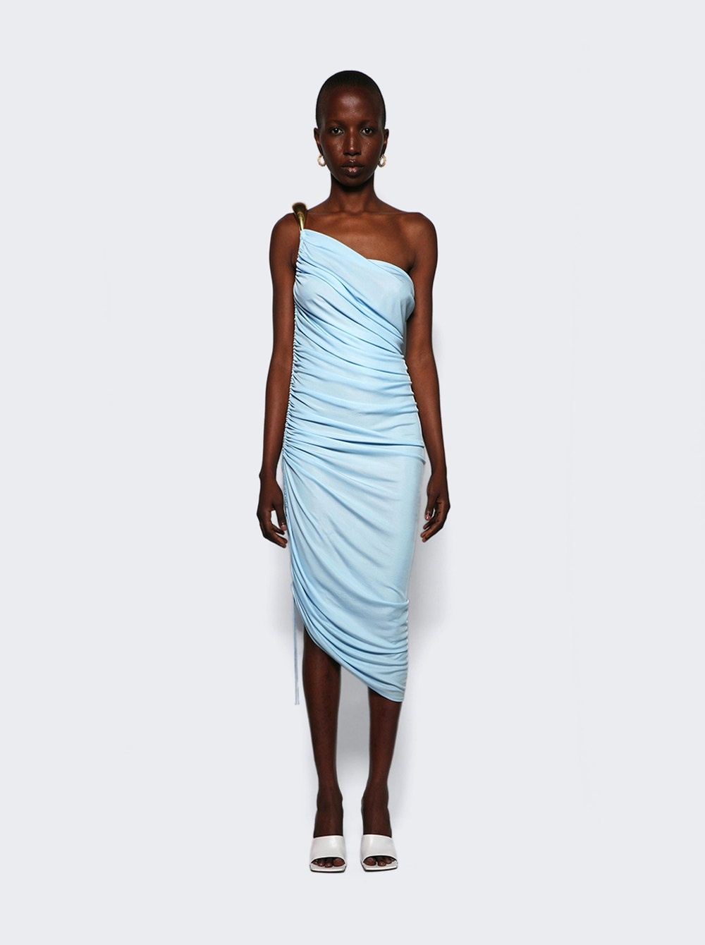 One Shoulder Midi Dress Iceberg Blue - 3