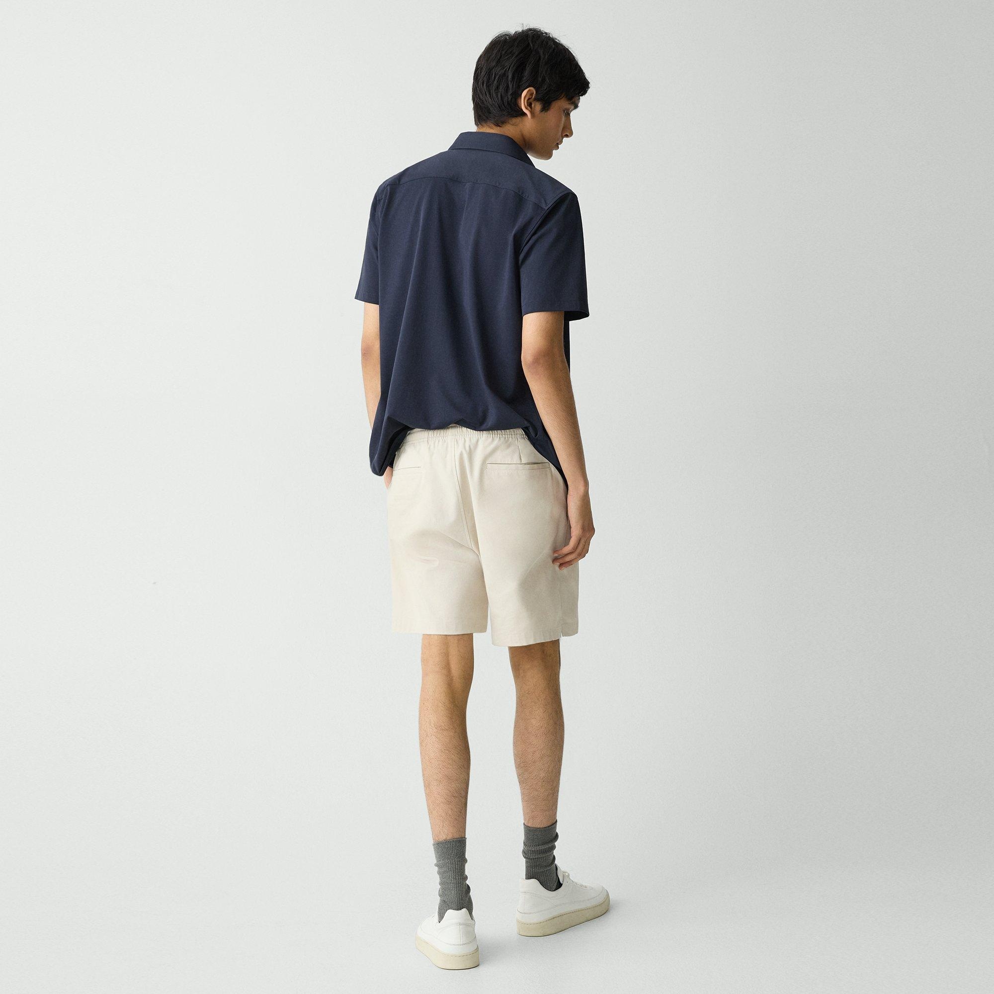 Drawstring Short in Stretch Cotton Canvas - 4