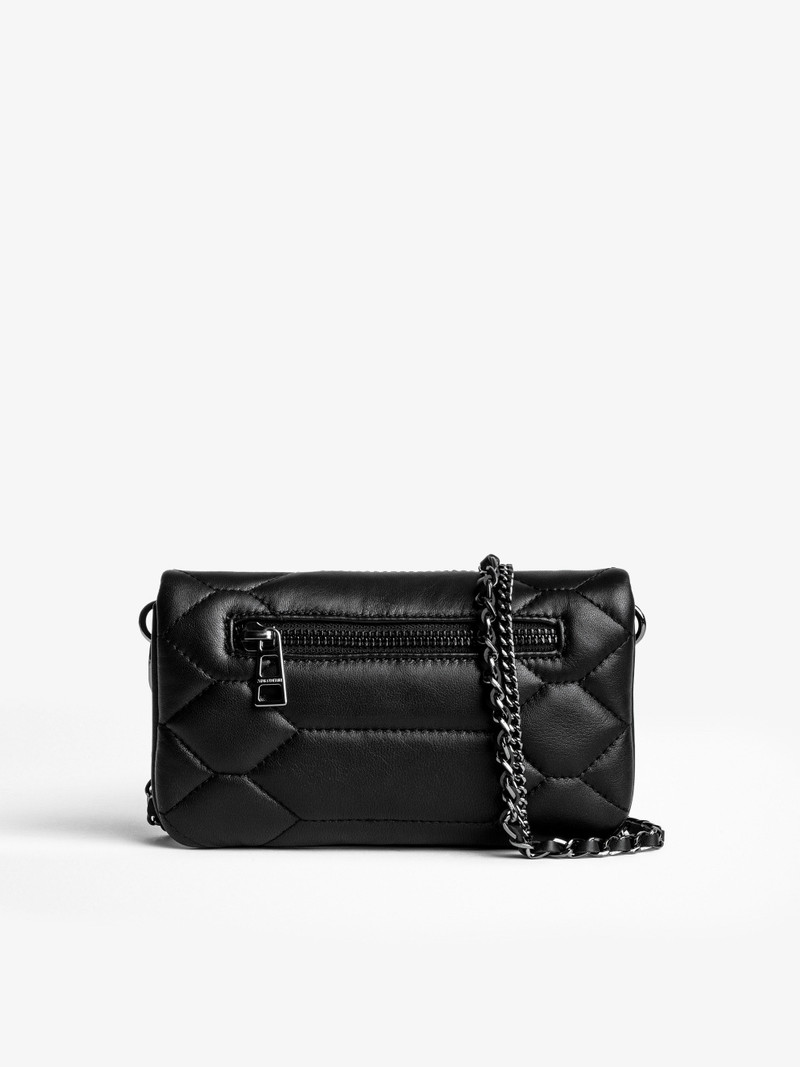 Zadig & Voltaire Rock Nano Quilted Leather Clutch outlook