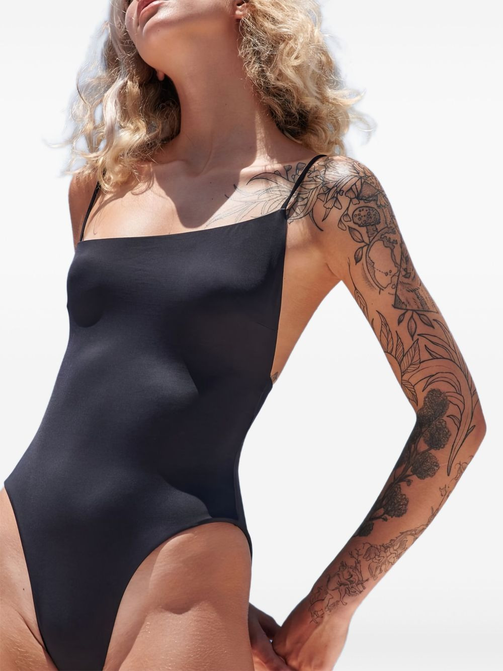 asymmetric-strap swimsuit - 4