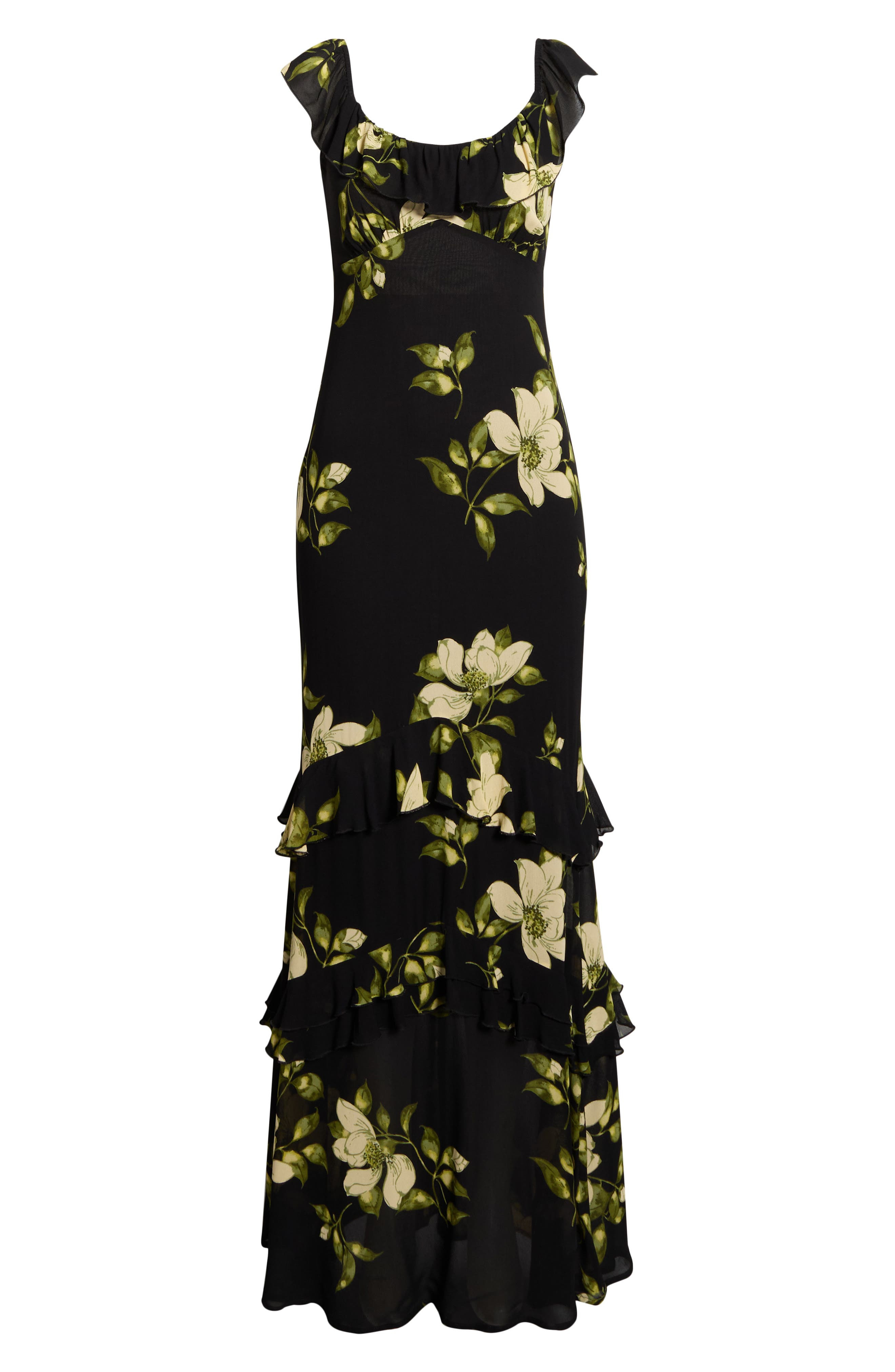 Reformation Tripoli Ruffle Tiered Maxi Dress in Mood For Love at Nordstrom - 5