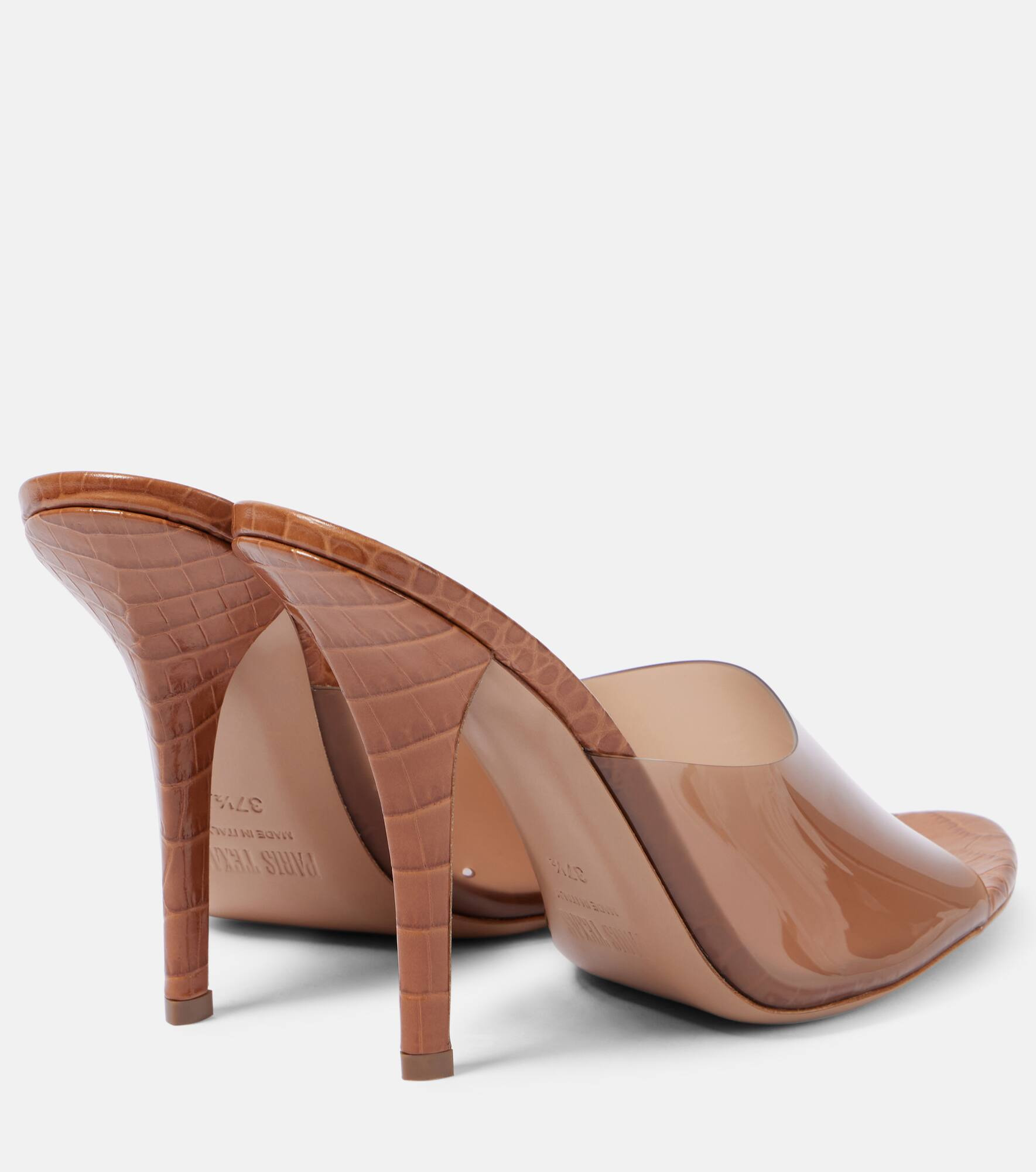Lorena 100 PVC and leather mules - 2