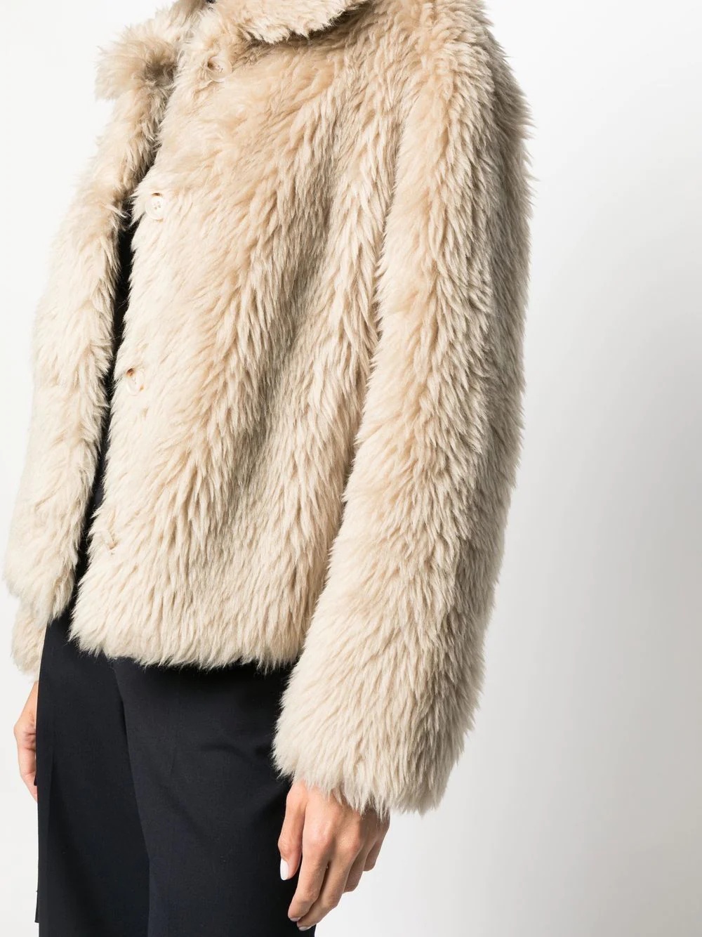 long-haired wool coat - 5
