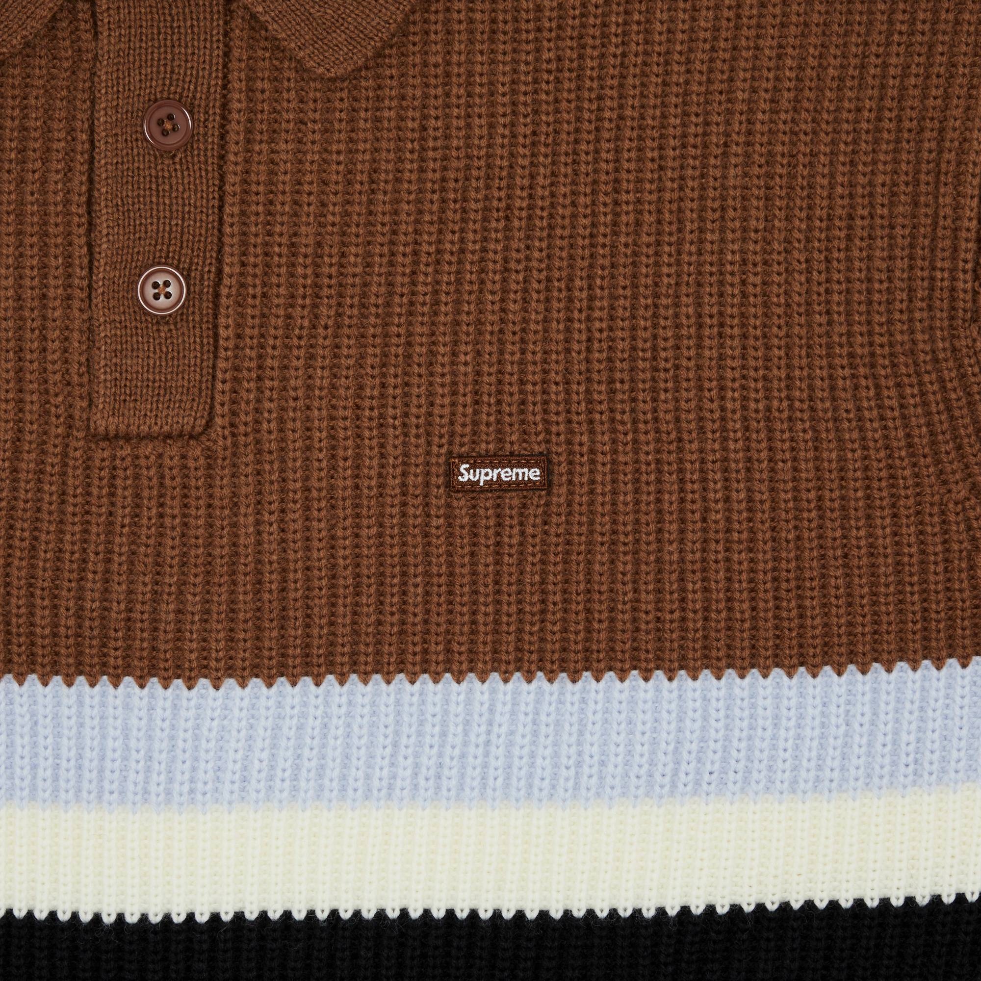 Supreme Supreme Small Box Polo Sweater 'Dark Brown' | REVERSIBLE