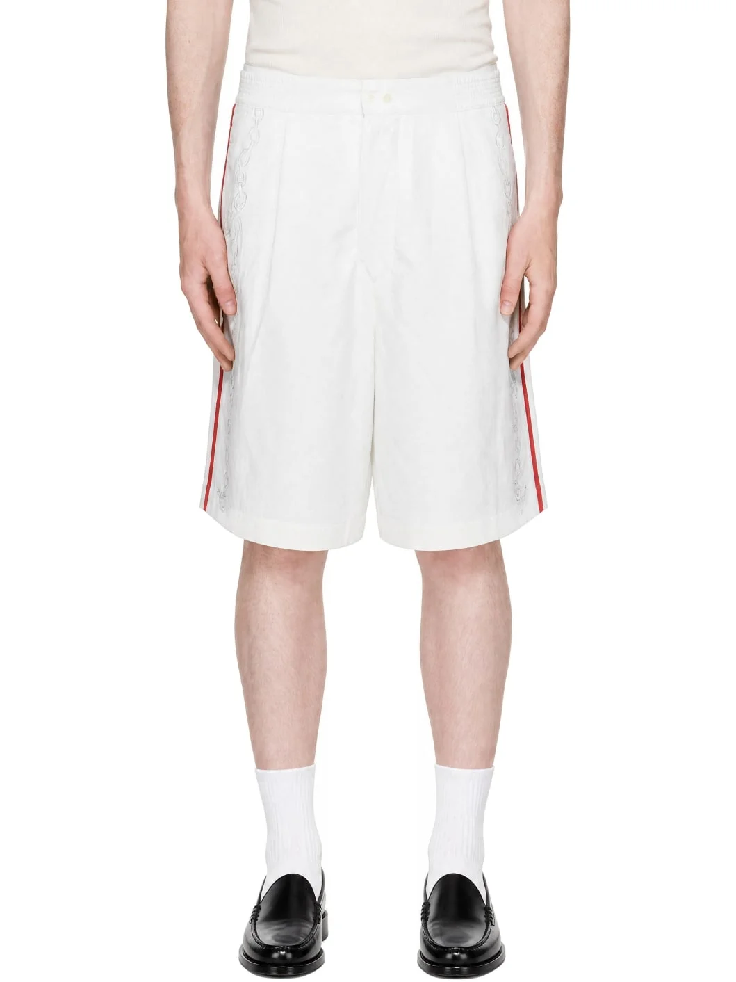 White 'Le Pyjama' Shorts - 1