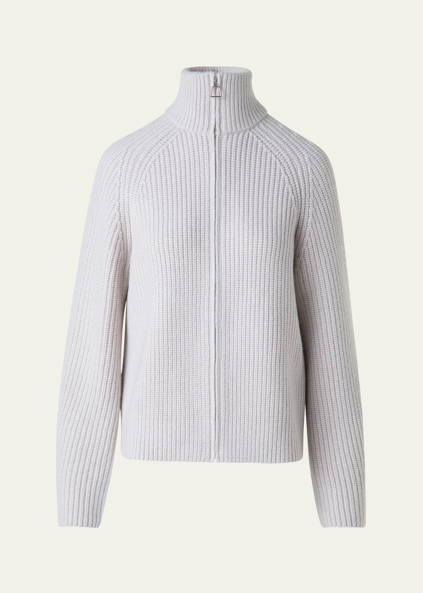 Zip-Front Cashmere Cardigan - 1