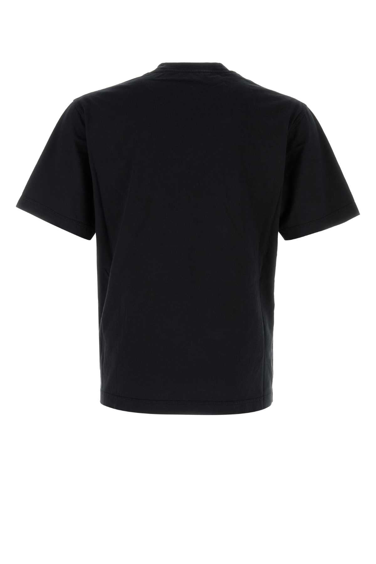 Burberry Men Black Cotton T-Shirt - 2