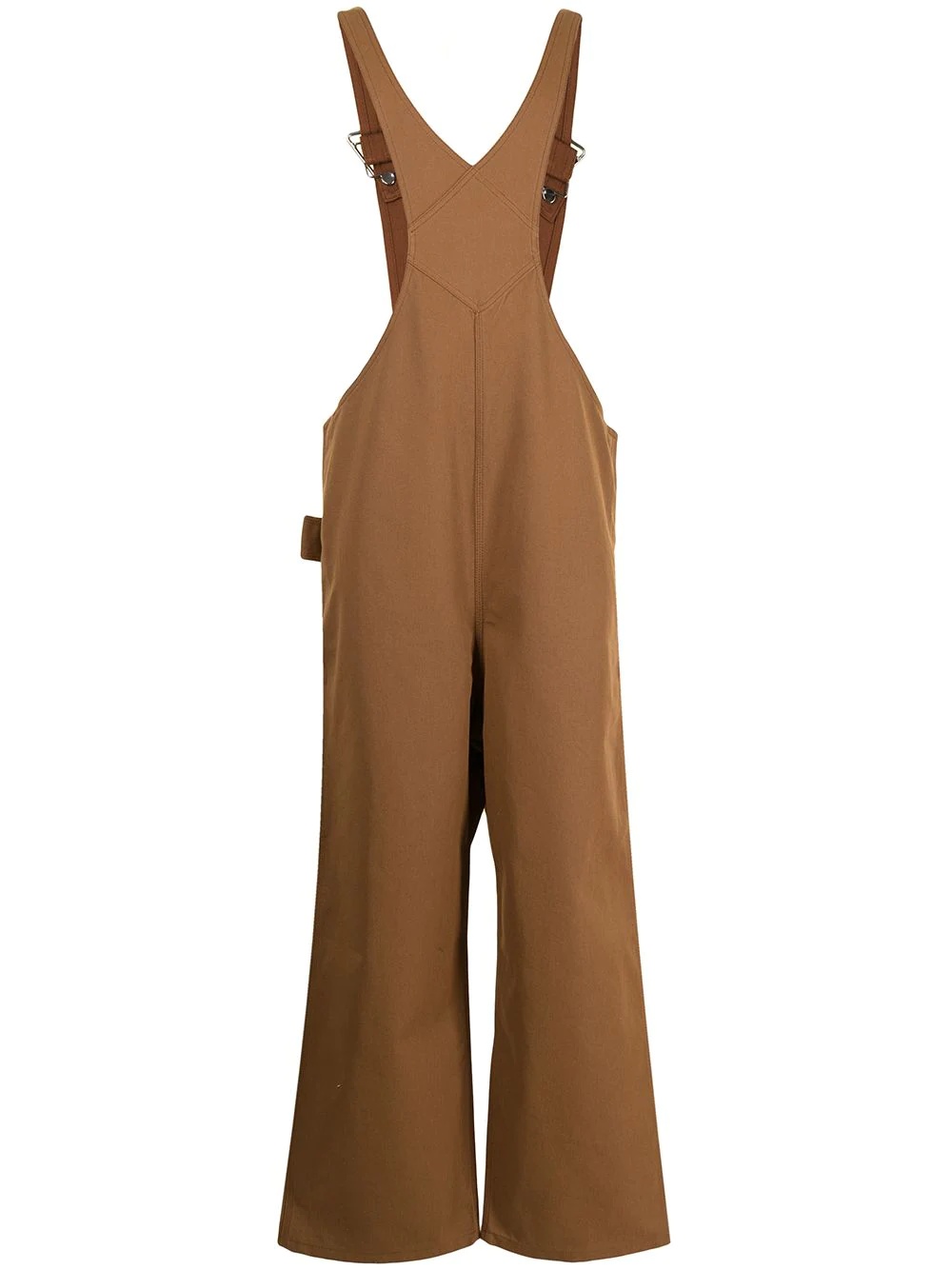 V-neck wide-leg overalls - 1