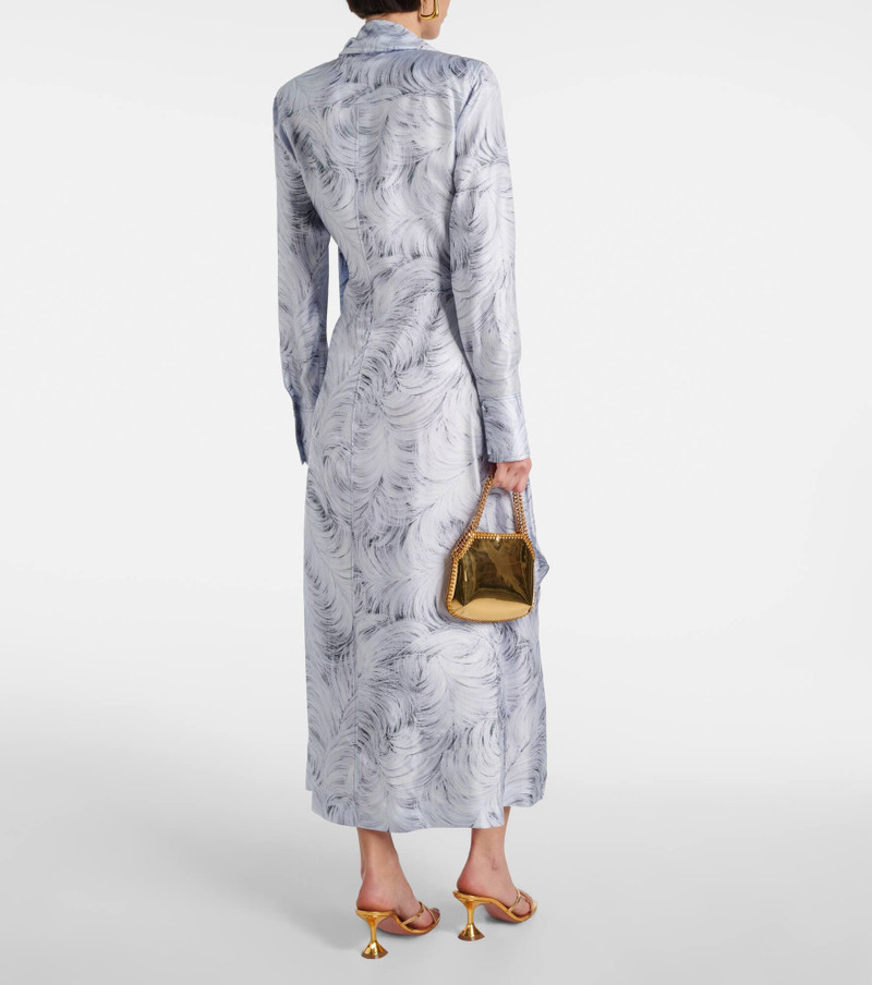 feather-print midi dress 3
