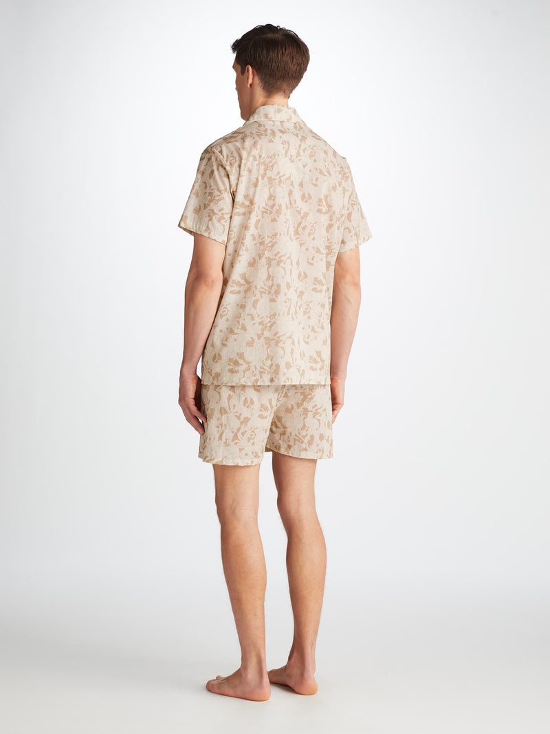 Men's Short Pajamas Ledbury 73 Cotton Batiste Sand - 5