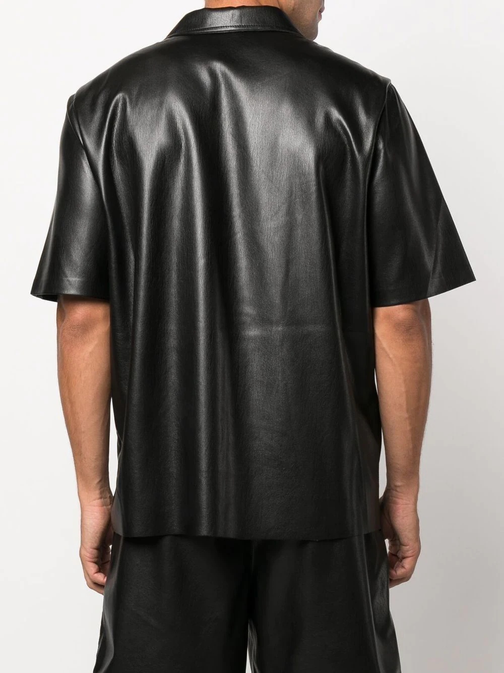 Camp faux-leather shirt - 4