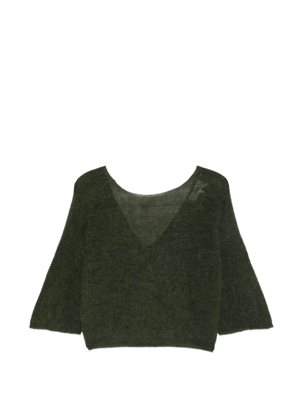 V-neck crystal-button cardigan - 1