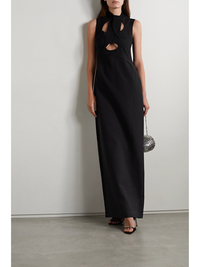 Roksanda Kamaria Tie-neck Cutout Crepe Gown outlook