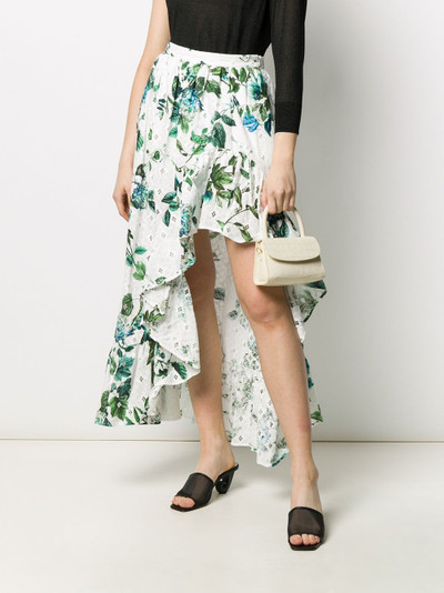 Blumarine asymmetric ruffled floral print skirt outlook