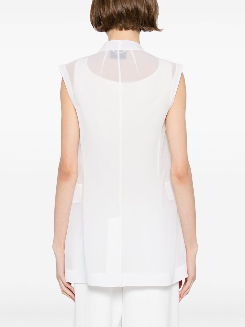 sheer silk gilet - 4
