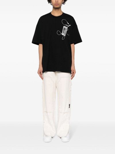 Off-White scan-print cotton T-shirt outlook