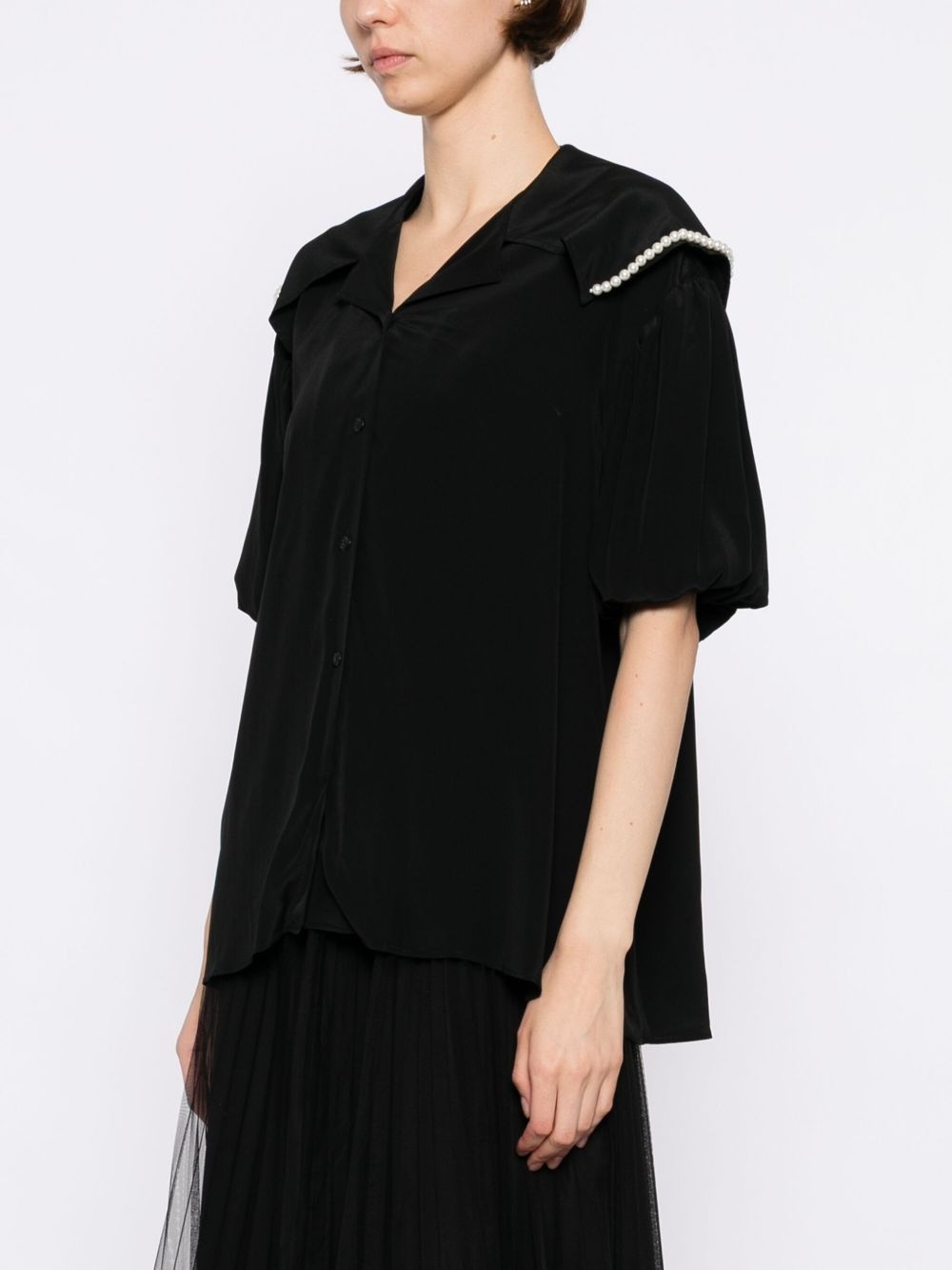 cropped sailor collar shirt - 3