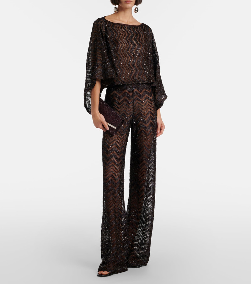 Missoni Open-knit wide-leg pants outlook