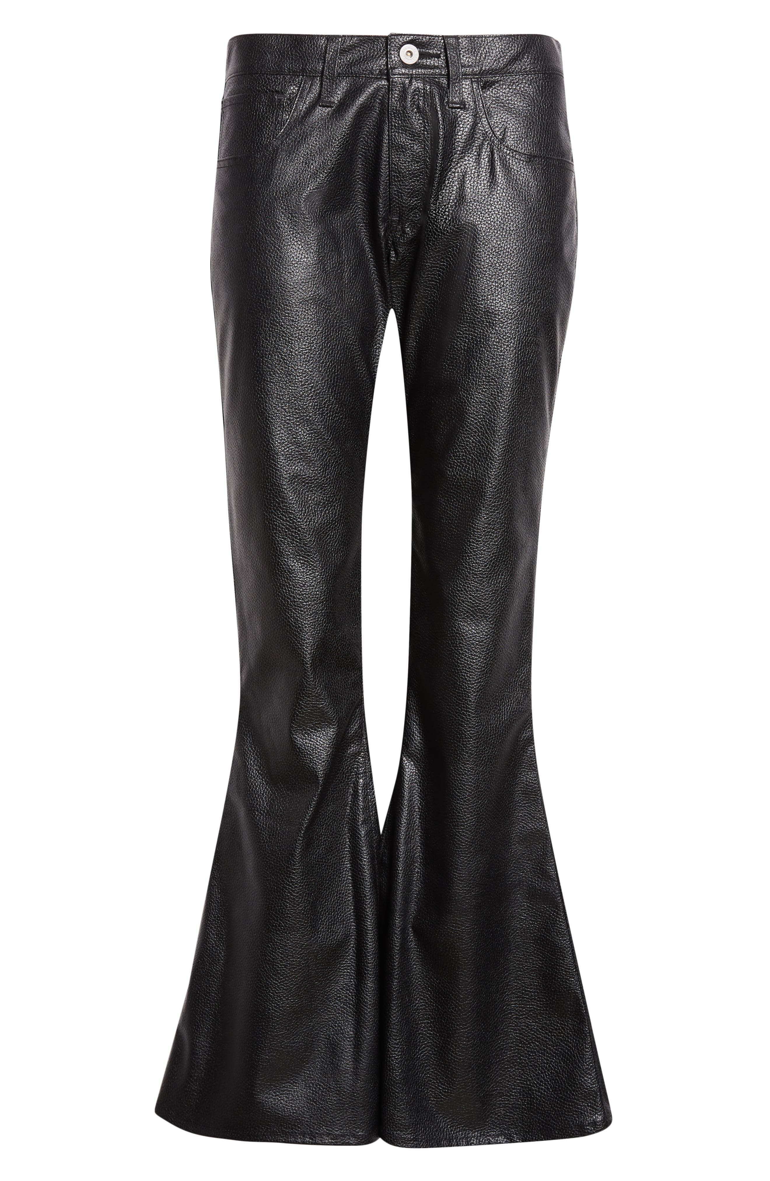 Junya Watanabe Faux Leather Flare Pants in Black at Nordstrom - 5