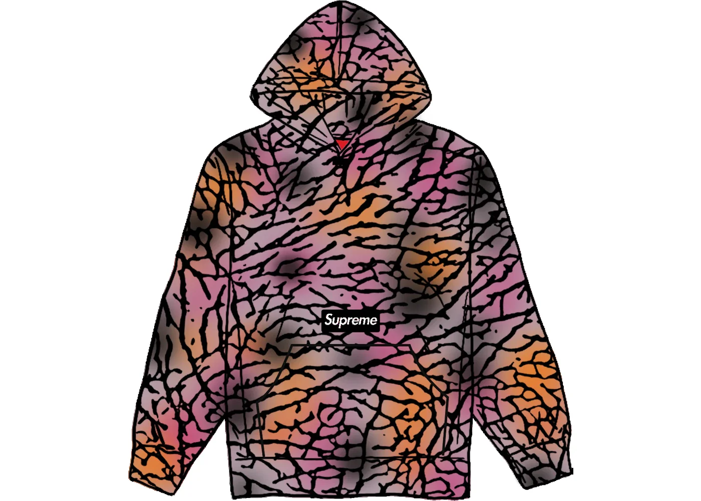 Supreme Polartec Hooded Sweatshirt (FW20) Purple Treebark Camo - 1