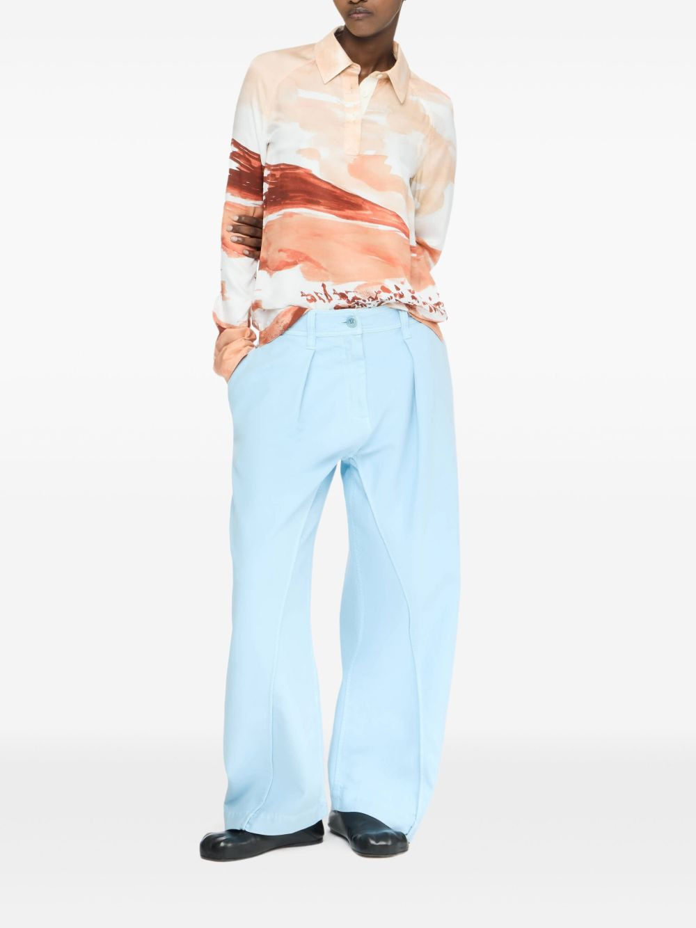 pleated panel trousers - 2