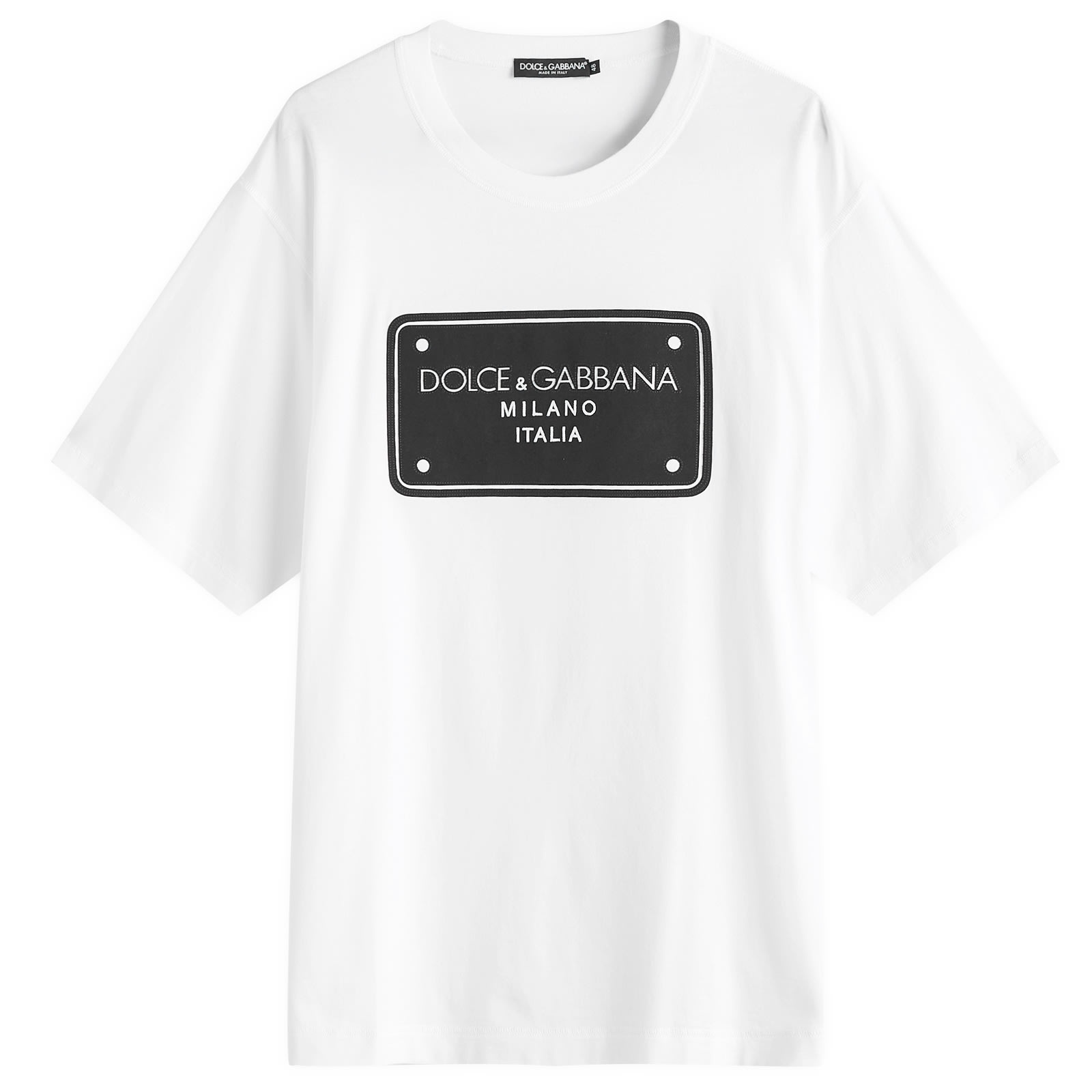 【送関込】Dolce & Gabbana Embroidered Badge Print T-Shirt Dolce & Gabbana Dolce & Gabbana Embroidered Badge Print T
