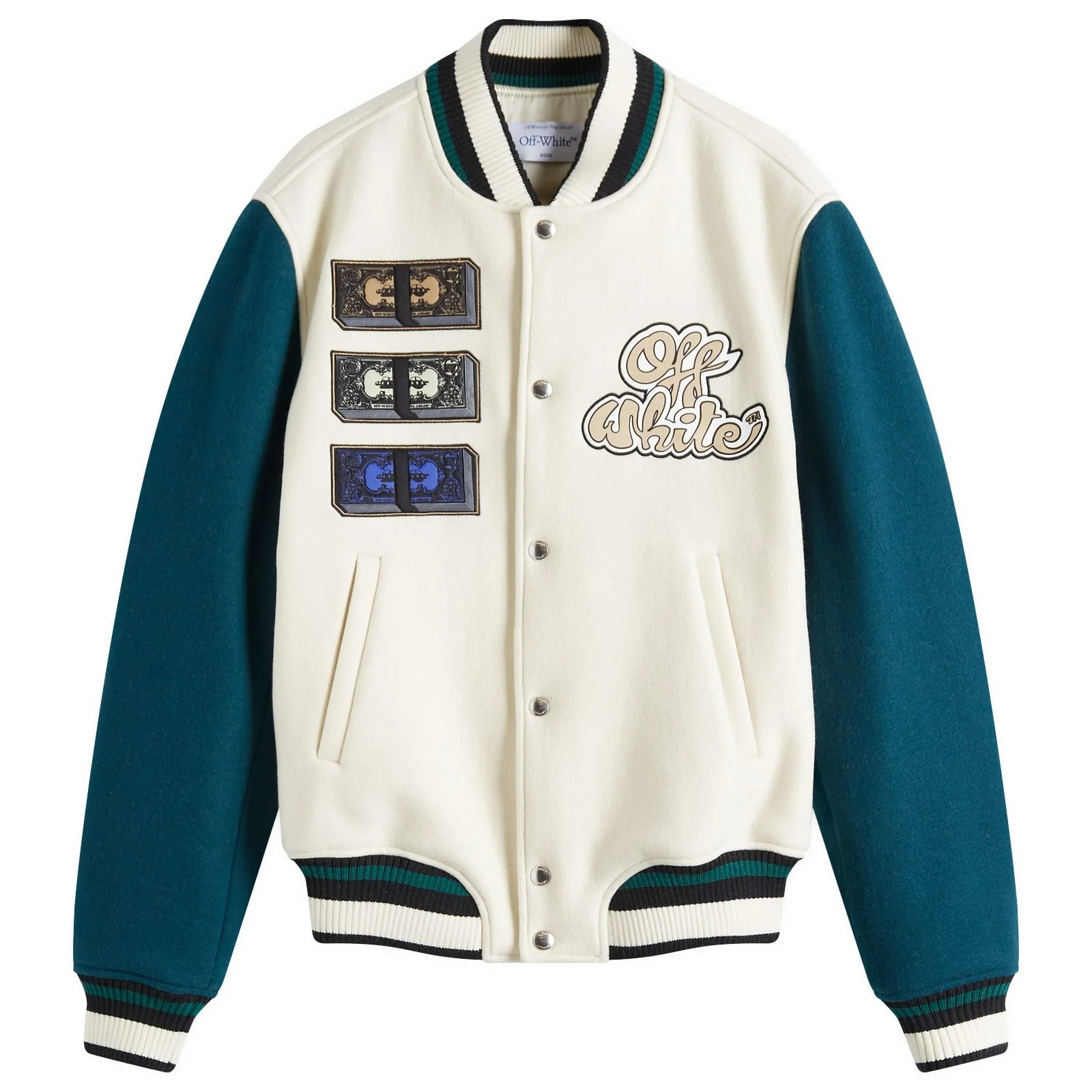 Off-White Cash Wool Varsity Jacket - 1