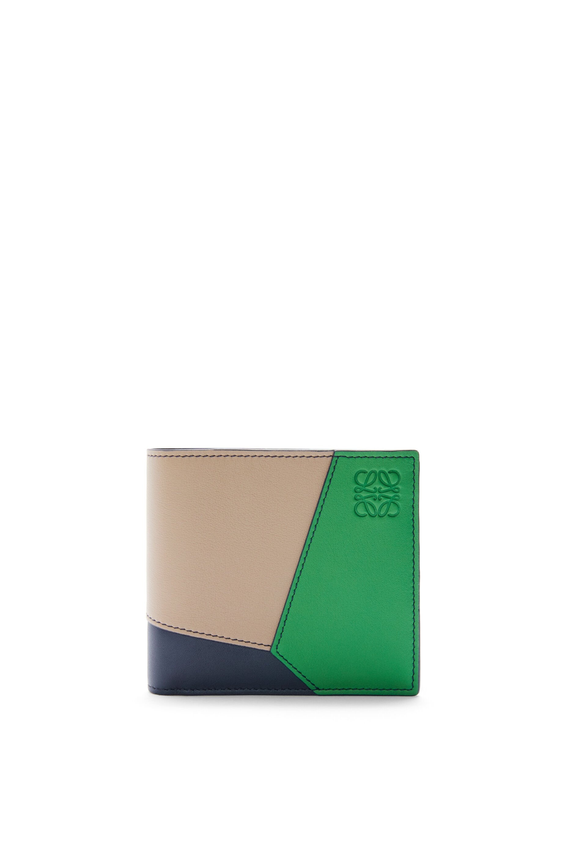 Puzzle bifold coin wallet in classic calfskin - 1