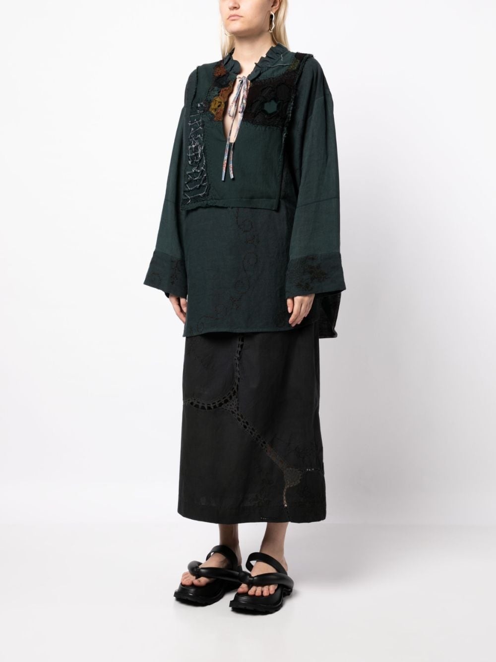 long-sleeve cotton tunic - 3